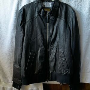 Mackage Black Bomber Jacket Smooth Leather